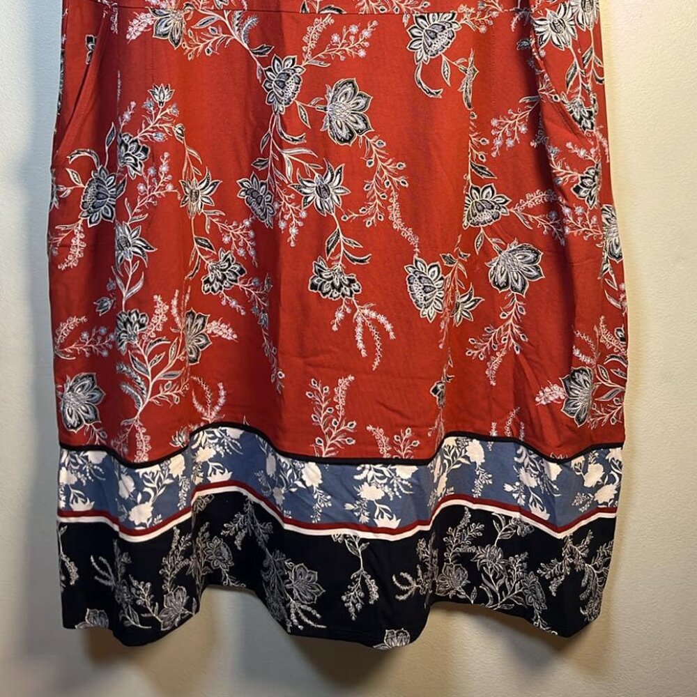 Plus Sz 2X J Jill Wearever Floral Dress Short Sleeve Resort Vacation Comfort - Picture 8 of 8